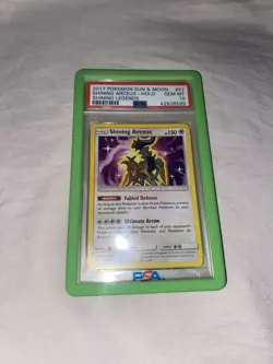 2017 POKEMON SUN & MOON SHINING LEGENDS #57 SHINING ARCEUS-HOLO PSA 10 - Image 1