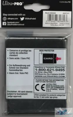 50 ULTRA PRO BLACK DECK PROTECTORS CARD SLEEVES FOR MTG POKEMON - Image 2