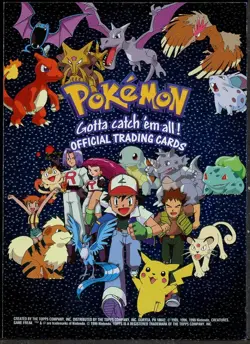 1999 Topps Pokemon TV Animation Black Logo Checklist Card Holo Foil - Image 1