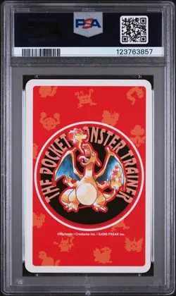 1996 POKEMON RED VERSION PLAYING CARDS ACE OF CLUBS #004 CHARMANDER PSA 9 - Image 2