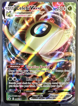 Celebi VMAX Holo Ultra Rare Pokemon Chilling Reign Card - Image 1