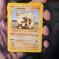 Pokemon TCG Arcanine Base Set, Shadowless Uncommon Card 23/102 - Image 1