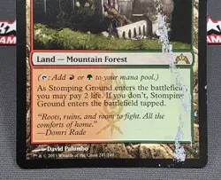 MTG Stomping Ground- DAMAGED -Gatecrash Magic the Gathering Card # 247 - Image 4