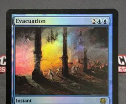 MTG FOIL Evacuation- DAMAGED - 8th Edition Magic the Gathering Card # 076 - Image 3