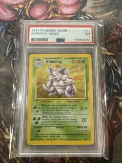 Pokemon TCG Base Set Nidoking Holo Card 11/102 PSA 7 (1999) - Image 1