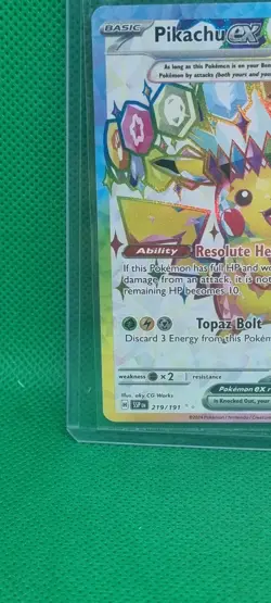 Pikachu EX 219/191 Ultra Rare Surging Sparks - Pokemon TCG - English N Mint Card - Image 3