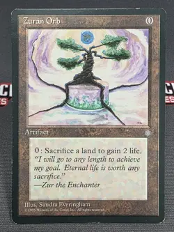 MTG Zuran Orb- DAMAGED -Ice Age Magic the Gathering Card # 350 - Image 1