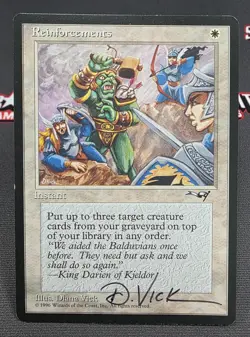 MTG Reinforcements (Orc)- Signed -Alliances Magic the Gathering Card # 012a - Image 1