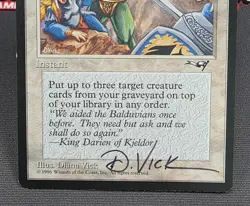 MTG Reinforcements (Orc)- Signed -Alliances Magic the Gathering Card # 012a - Image 4