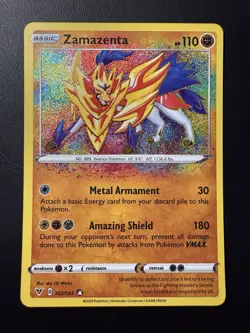 Zamazenta 102/185 Amazing Rare Holo Vivid Voltage Pokemon Card - Image 1