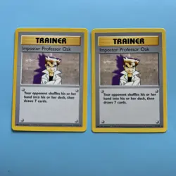 2 x Imposter Professor Oak - 73/102 - Pokemon Base Set Unlimited Rare Card WOTC - Image 1