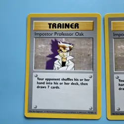 2 x Imposter Professor Oak - 73/102 - Pokemon Base Set Unlimited Rare Card WOTC - Image 2