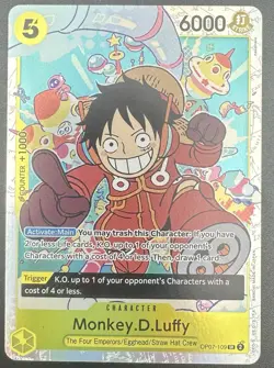 One Piece TCG Monkey D Luffy OP07-109 500 Years In The Future English NM Card SR - Image 1