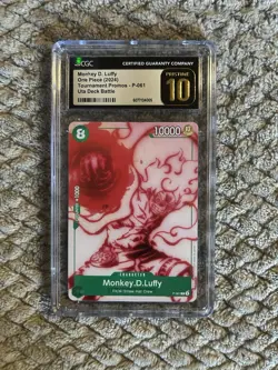 One Piece Card Game Monkey.D.Luffy P-061 Uta Deck Battle Promo CGC 10 - Image 1