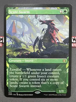 MTG Scute Swarm- DAMAGED -Zendikar Rising Magic the Gathering Card # 308 - Image 1