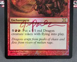 MTG FOIL Dragon Roost- Signed - 10th Edition Magic the Gathering Card # 197 - Image 4