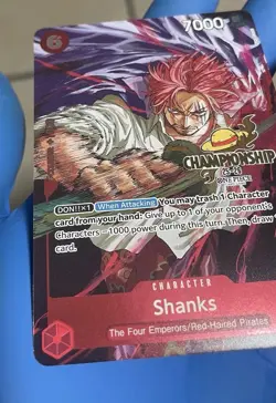 2025 One Piece Championships Shanks Gold Foil Stamp Card CS Event English P-083 - Image 4