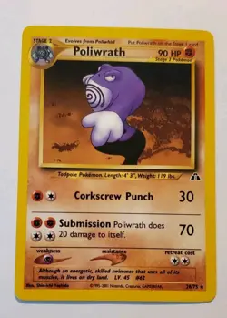 Pokemon Card - Poliwrath Neo Discovery 28/75 Rare - Image 1