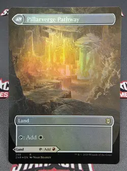 MTG FOIL Needleverge Pathway- DAMAGED -Zendikar Rising Magic Card # 288 - Image 2