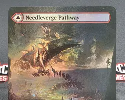 MTG FOIL Needleverge Pathway- DAMAGED -Zendikar Rising Magic Card # 288 - Image 3