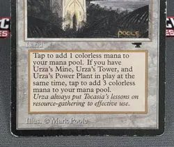 MTG Urza's Tower (Shore)- DAMAGED -Antiquities Magic the Gathering Card - Image 4