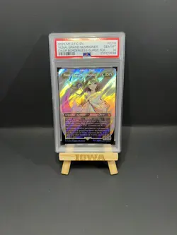 MTG Final Fantasy #0216 Yuna, Grand Summoner Borderless Surge Foil PSA 10 - Image 1