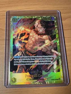 One Piece TCG English OP07-119 Portgas D Ace SEC Foil Near Mint Fresh - Image 1