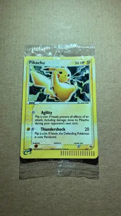 SEALED 2003 Pikachu 012 and Meowth 013 Black Star Promo Holo Pokemon - Image 4