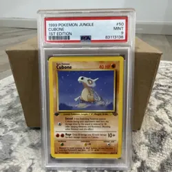 Pokemon 1999 Jungle Cubone 1st Edition PSA 9 #50/64 Regular English TCG - Image 1