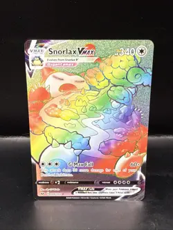 Pokemon TCG Sword & Shield Snorlax VMAX 206/202 Holo Secret Rare - Image 3