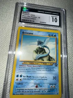 Articuno #48 WOTC Black Star Promo 2002 Pokemon League - Vintage CGC 10 GEM MINT - Image 4