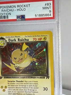 2000 1st Edition Dark Raichu HOLO PSA 9 Pokemon Rocket MINT - Image 2
