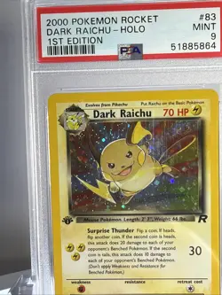 2000 1st Edition Dark Raichu HOLO PSA 9 Pokemon Rocket MINT - Image 3