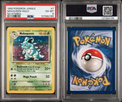 1999 Pokemon Jungle Nidoqueen Holo #7 No Symbol PSA 6 - Image 3