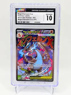 CGC GEM MINT 10 Pokemon Mega Charizard X ex 023 Me: Mega Evolution Promo Holo - Image 1