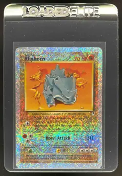 2002 Pokemon Legendary Collection Rhyhorn Reverse Holo #90/110 - Image 1