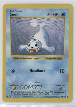 Seel Shadowless Pokemon Base Set #41 1999 - Image 1