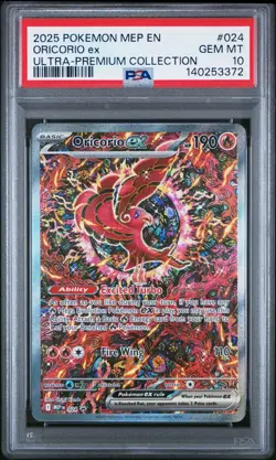 2025 Pokemon MEP EN Oricorio EX Ultra Premium Collection #024 PSA 10 GEM MINT - Image 1