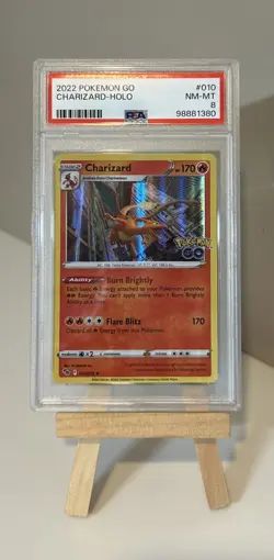2022 Pokemon Go #010 - Charizard - Holo - PSA 8! - Image 1
