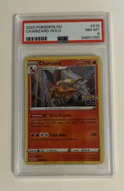 2022 Pokemon Go #010 - Charizard - Holo - PSA 8! - Image 3