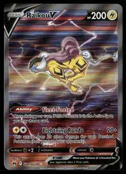 Raikou V Ultra Rare Crown Zenith: Galarian Gallery GG41/GG70 NM Pokemon TCG - Image 1