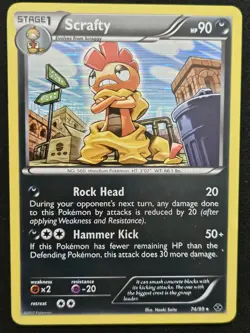 Scrafty 74/99 B&W Next Destinies Holo Rare Pokemon Trading Card Game 2012 LP - Image 1