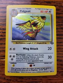 Pidgeot 8/64 MP* Holo Rare Jungle Set Unlimited Edition Pokemon Card 1999 WOTC - Image 1