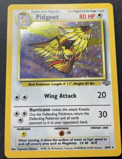 Pokemon Pidgeot 8/64 Holo Rare Jungle Unlimited LP / MP - Image 1