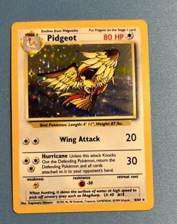 Pidgeot 8/64 MP! Holo Rare Jungle Set Unlimited Edition Pokemon Card 1999 WOTC - Image 1