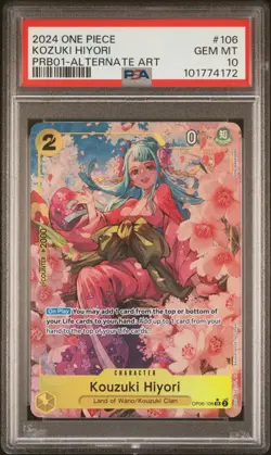 2024 ONE PIECE PRB01-PREM BOOSTER -ONE PIECE CARD THE BEST- KOZUKI HIYORI PSA 10 - Image 1
