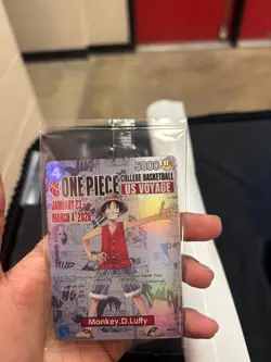 One Piece Monkey D. Luffy US College Basketball Promo Card+Poster RUTGERS 01/23 - Image 2