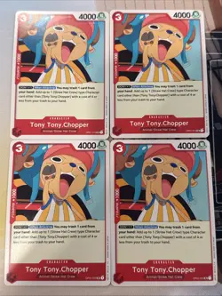 Tony Tony.Chopper - Romance Dawn (OP01-015) One Piece TCG x4 Playset NM English - Image 1