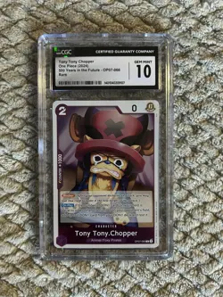 One Piece CCG CGC 10 Tony Tony Chopper OP07-066 500 Years Rare Bandai - Image 1