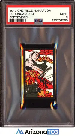 One Piece 2010 Roronoa Zoro September One Piece Hanafuda PSA 9 - Image 1
